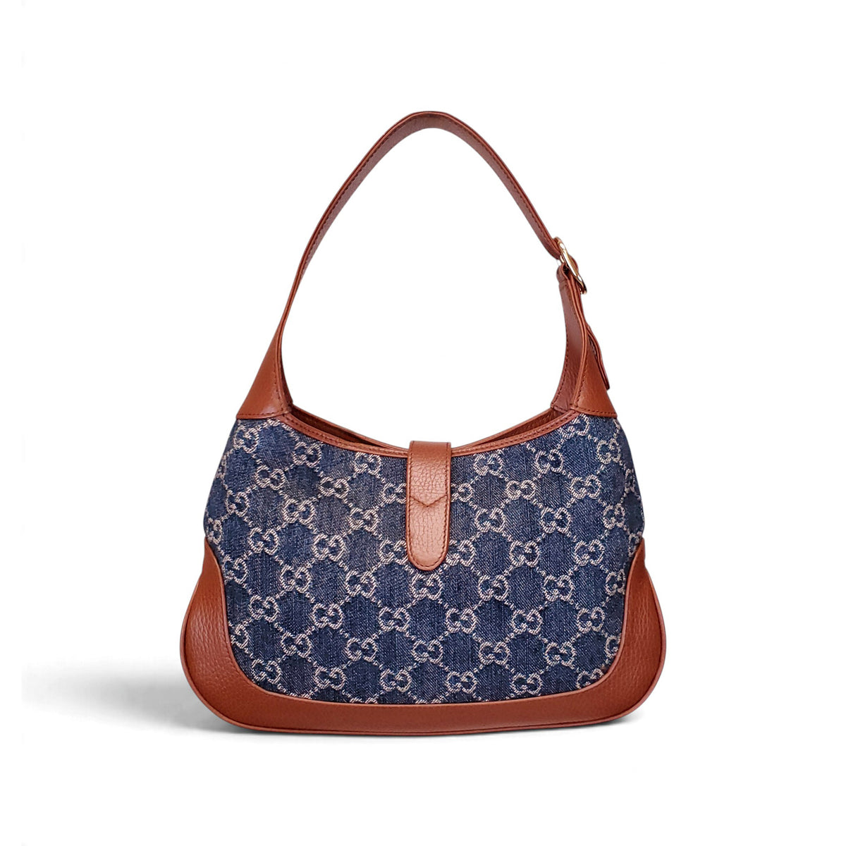 GUCCI DENIM JACKIE SMALL SHOULDER BAG