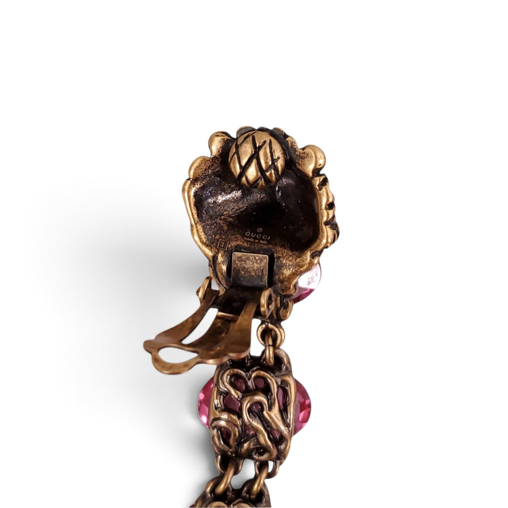 GUCCI DROPPED TIGER EARRINGS