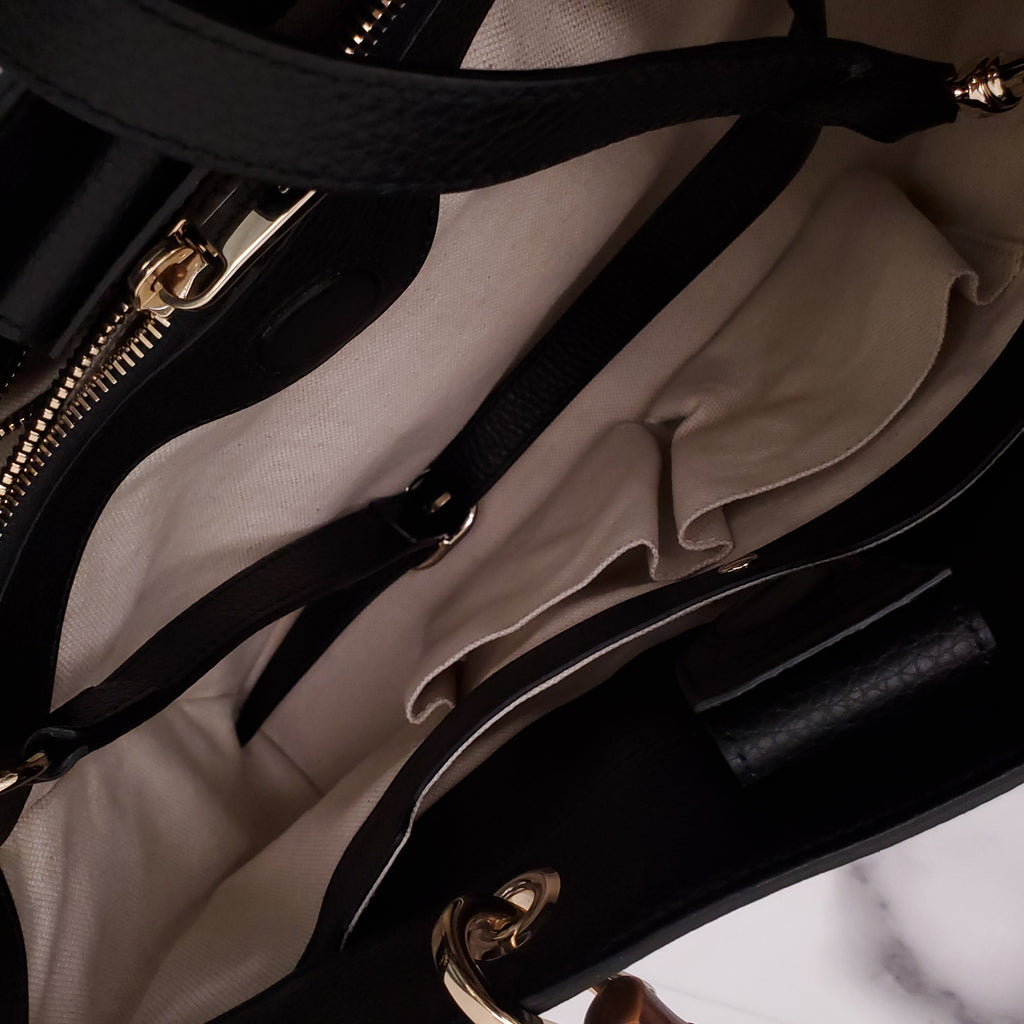 GUCCI FLORAL BAMBOO BAG