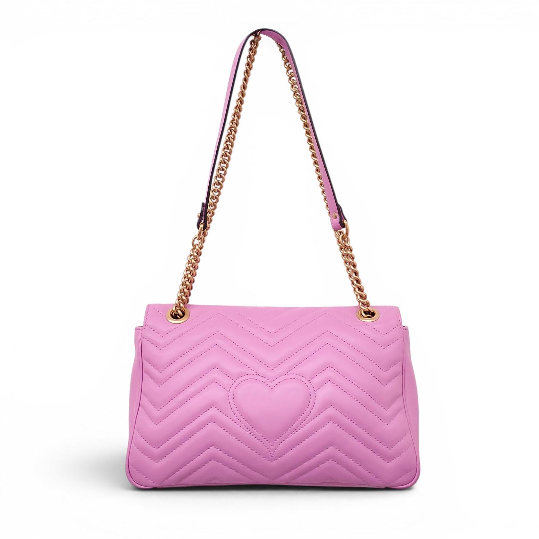 GUCCI FUCHSIA LARGE GG MARMONT BAG