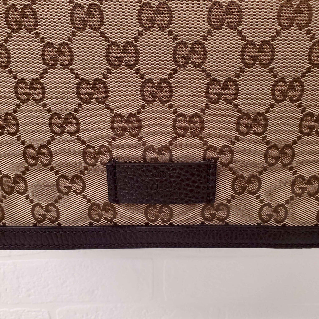 GUCCI GG CANVAS LARGE CROSSBODY BAG