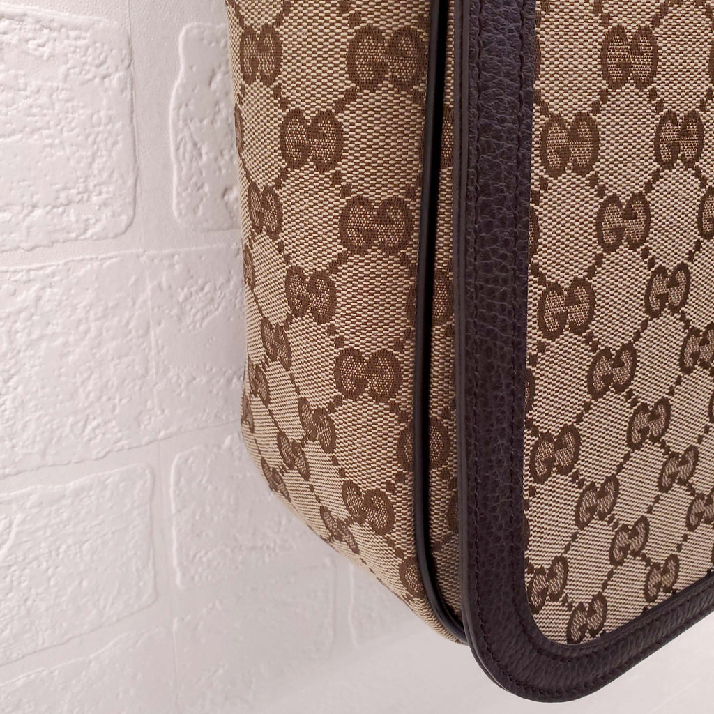 GUCCI GG CANVAS LARGE CROSSBODY BAG