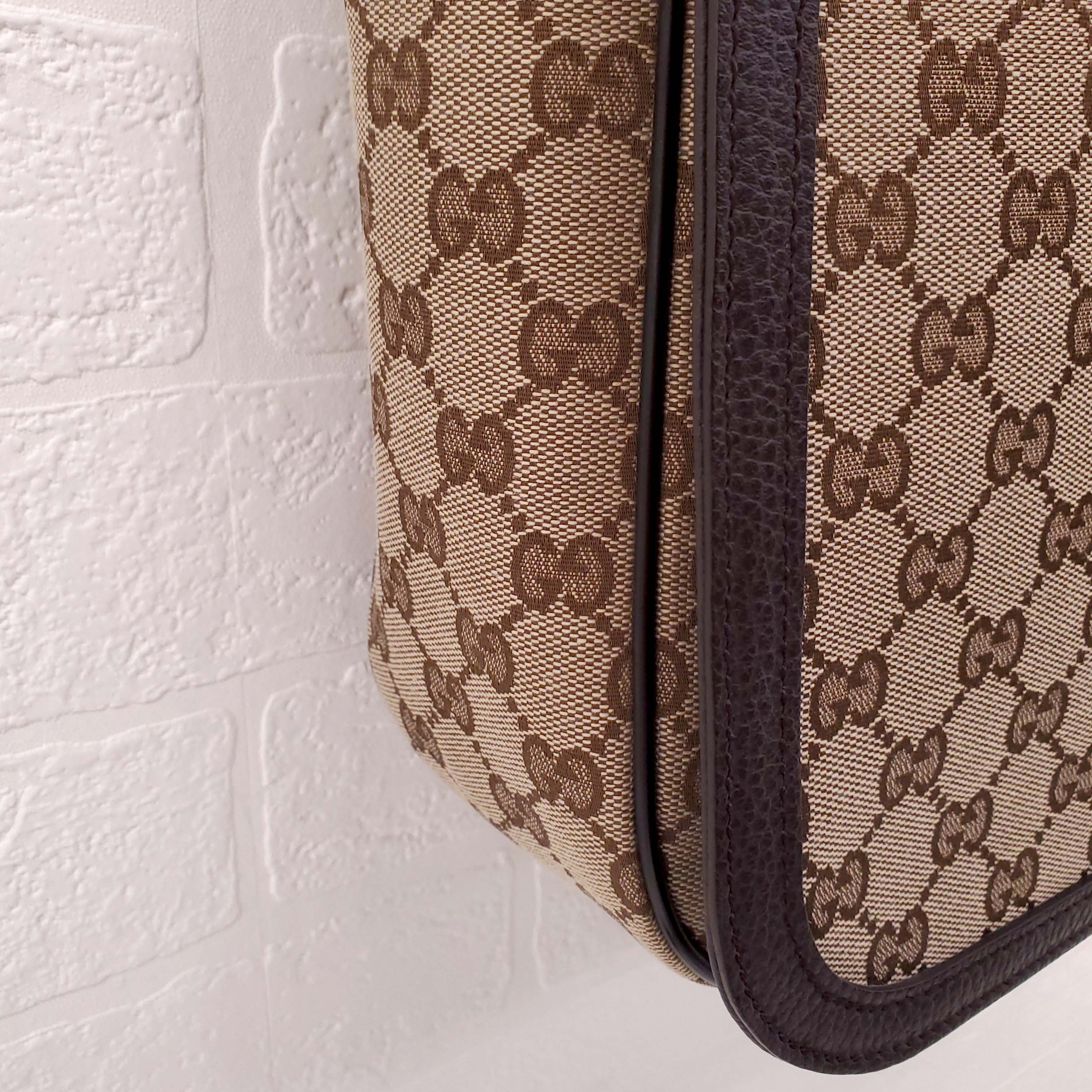 GUCCI GG CANVAS LARGE CROSSBODY BAG