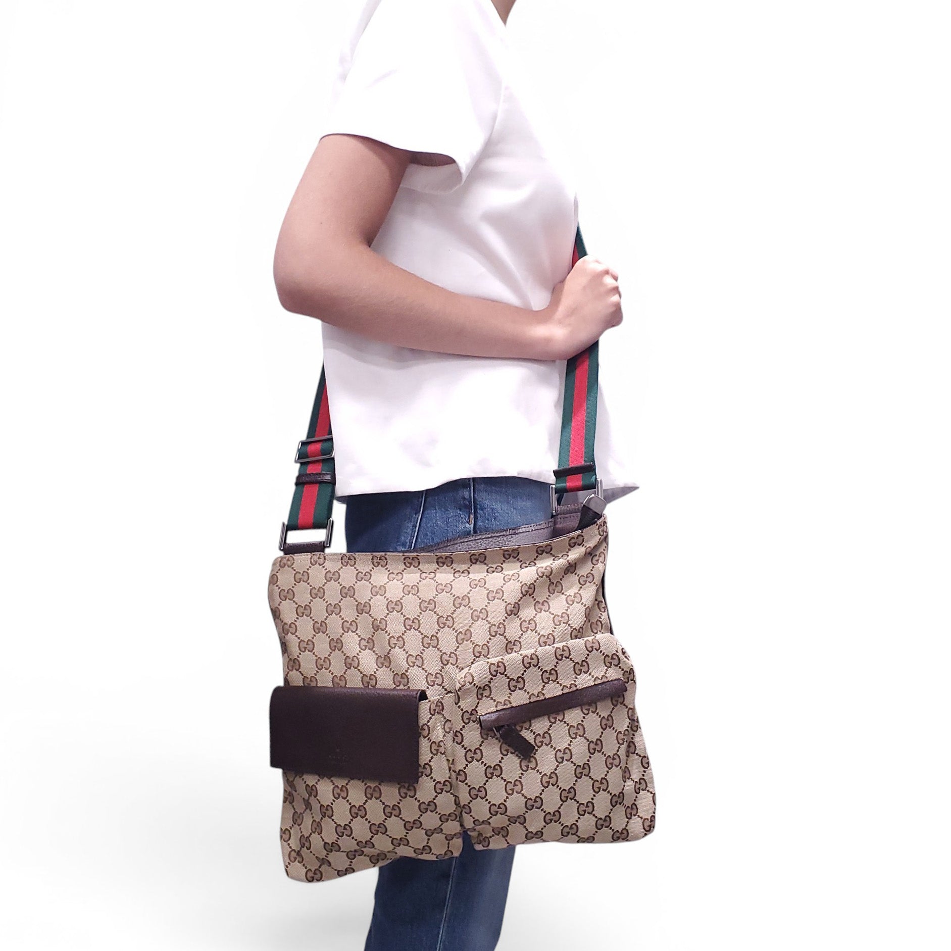 GUCCI GG MONOGRAM MESSENGER BAG