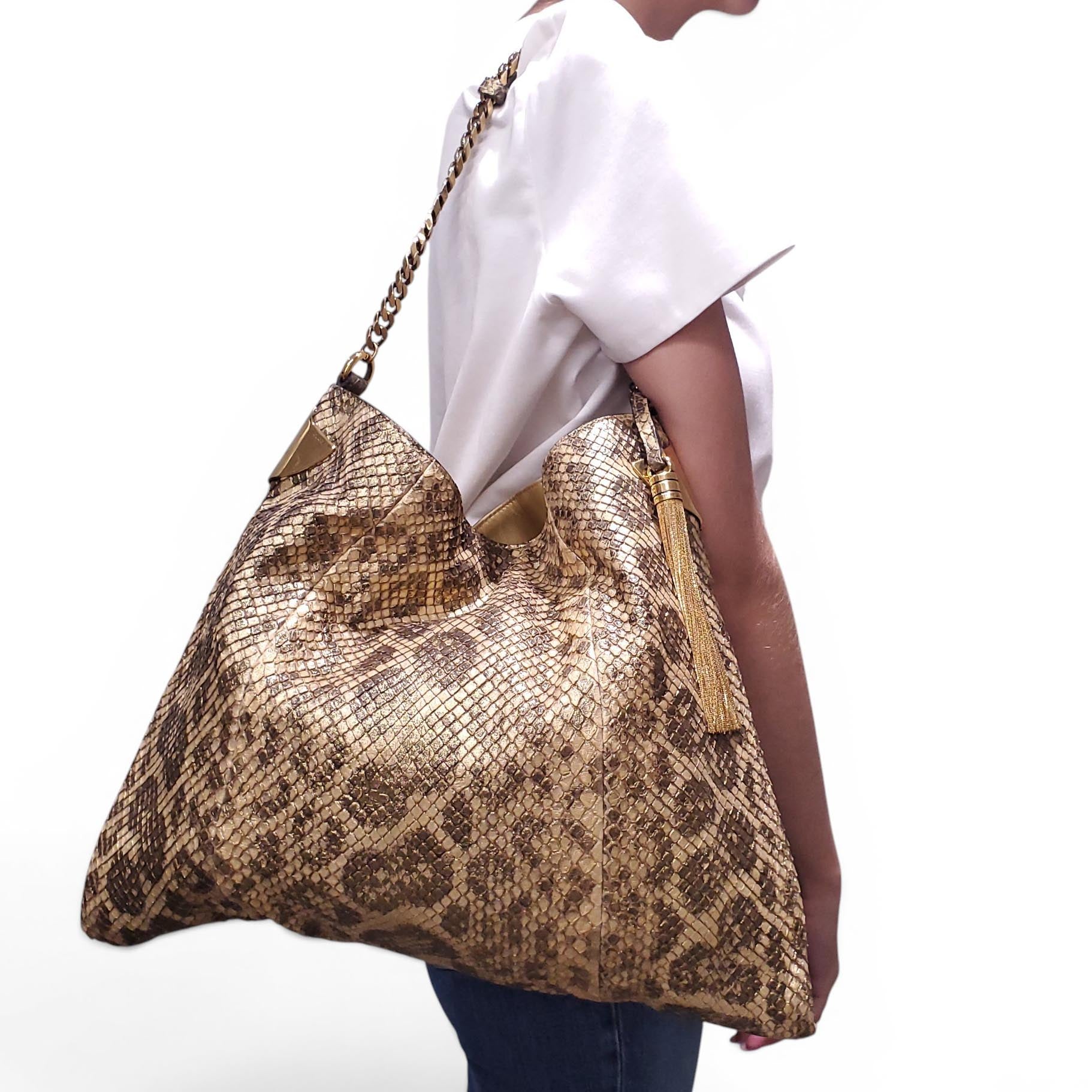 GUCCI GOLD ANACONDA 1970'S BAG