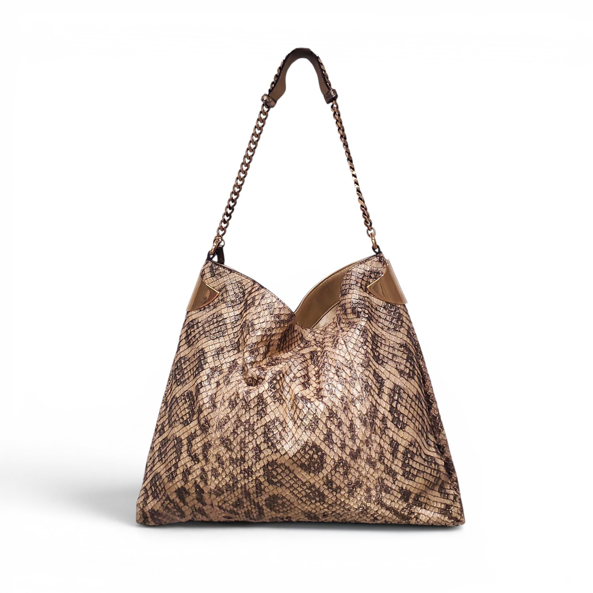 GUCCI GOLD ANACONDA 1970'S BAG