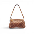 GUCCI GOLD MONOGRAM POUCHETTE BAG