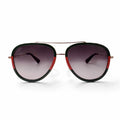 GUCCI GREEN AND RED AVIATOR SUNGLASSES