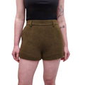 GUCCI GREEN MOHAIR SHORTS - SIZE 38
