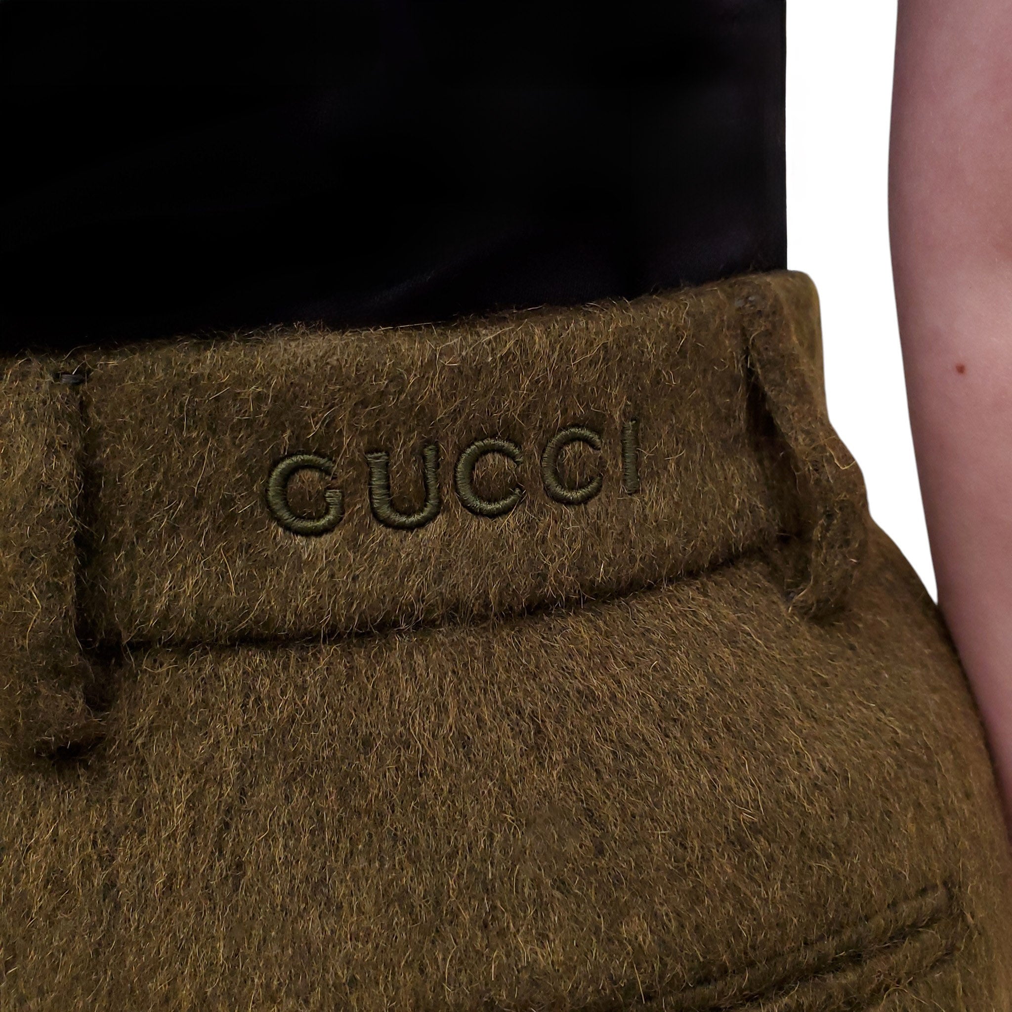 GUCCI GREEN MOHAIR BLAZER AND SHORT SET - SIZE 38