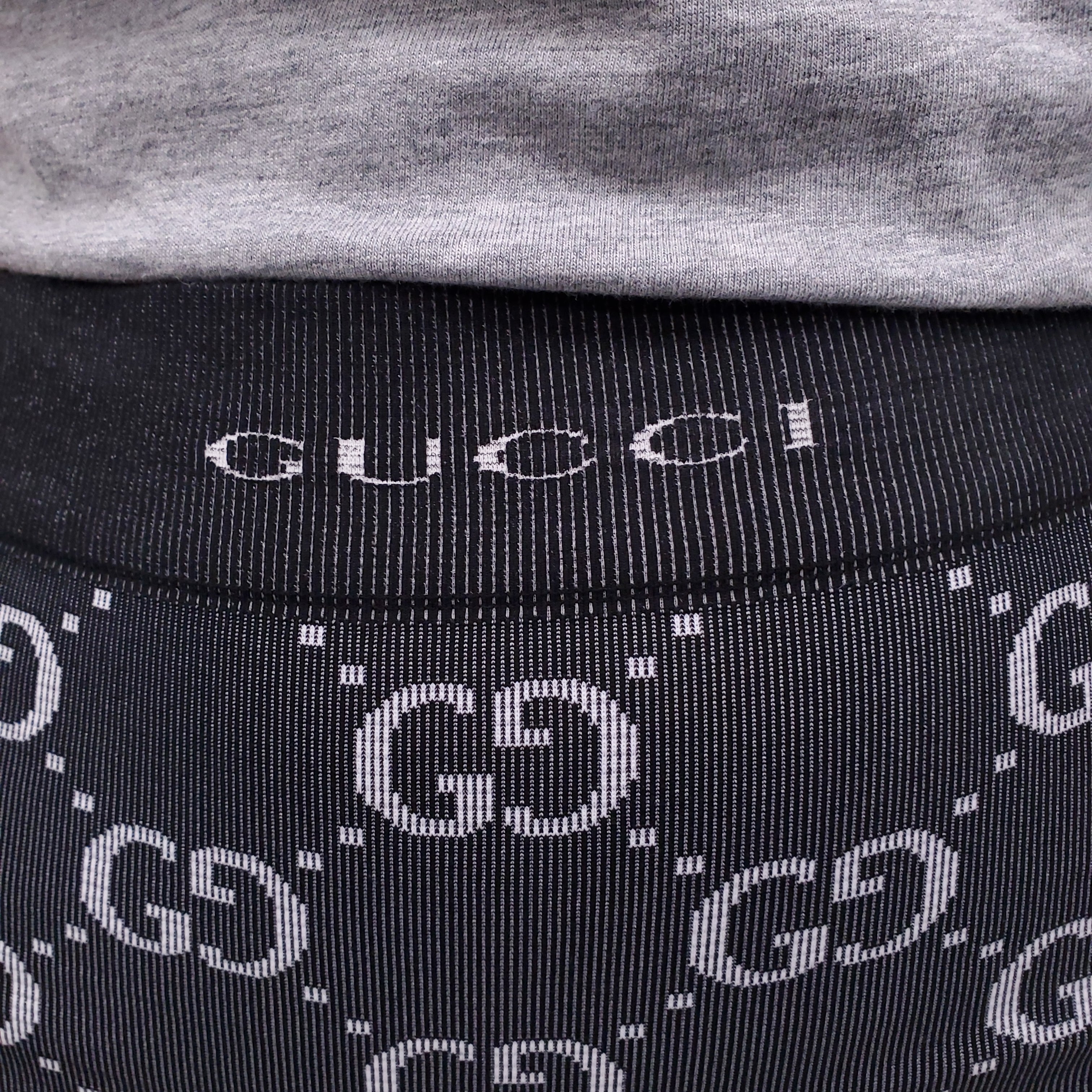 GUCCI GREY AND ORANGE LOGO LEGGINGS - SIZE S