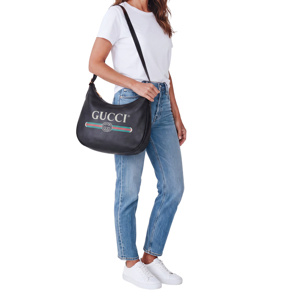 GUCCI HALF MOON LOGO BAG