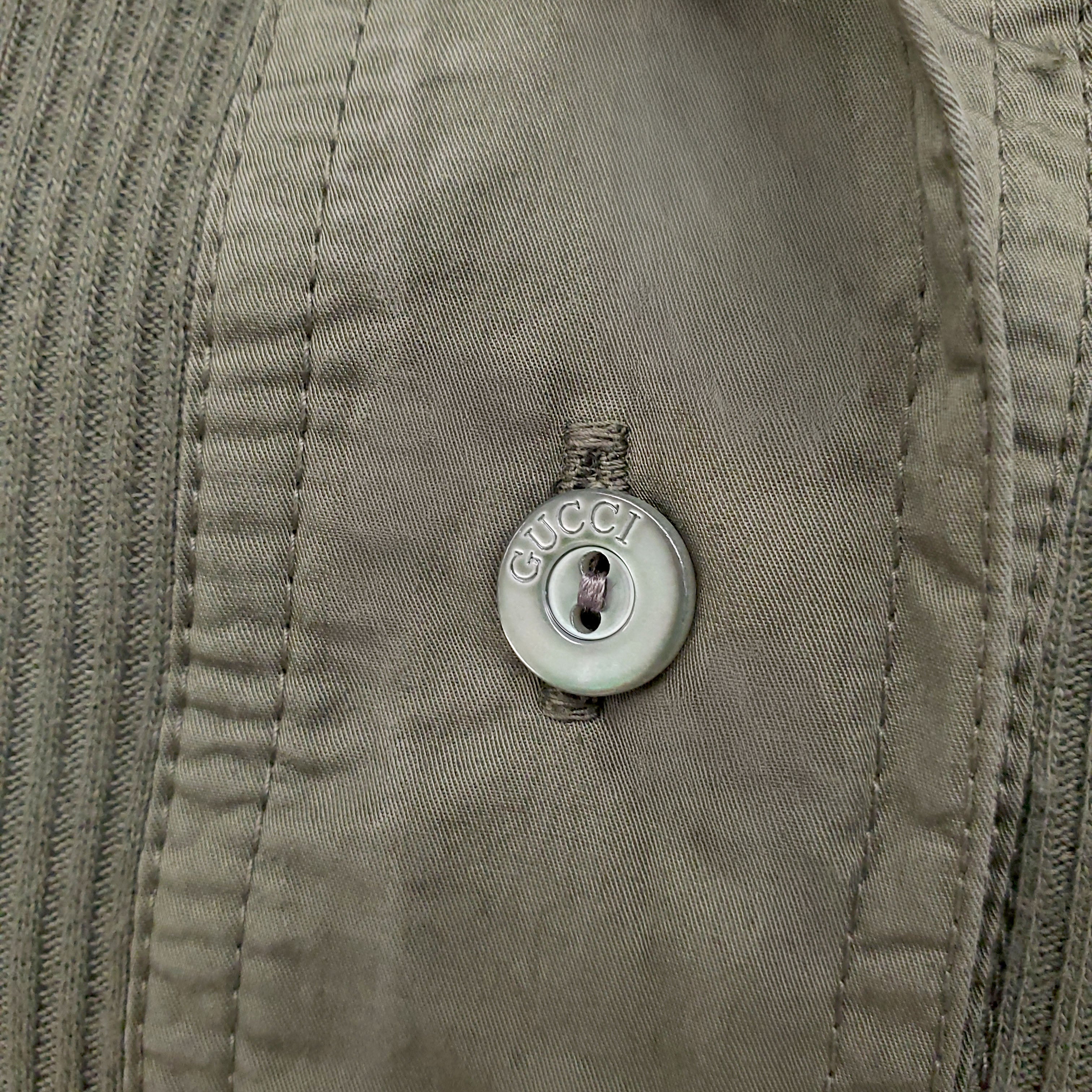 GUCCI KHAKI GREEN LONG SLEEVE TOP - SIZE S
