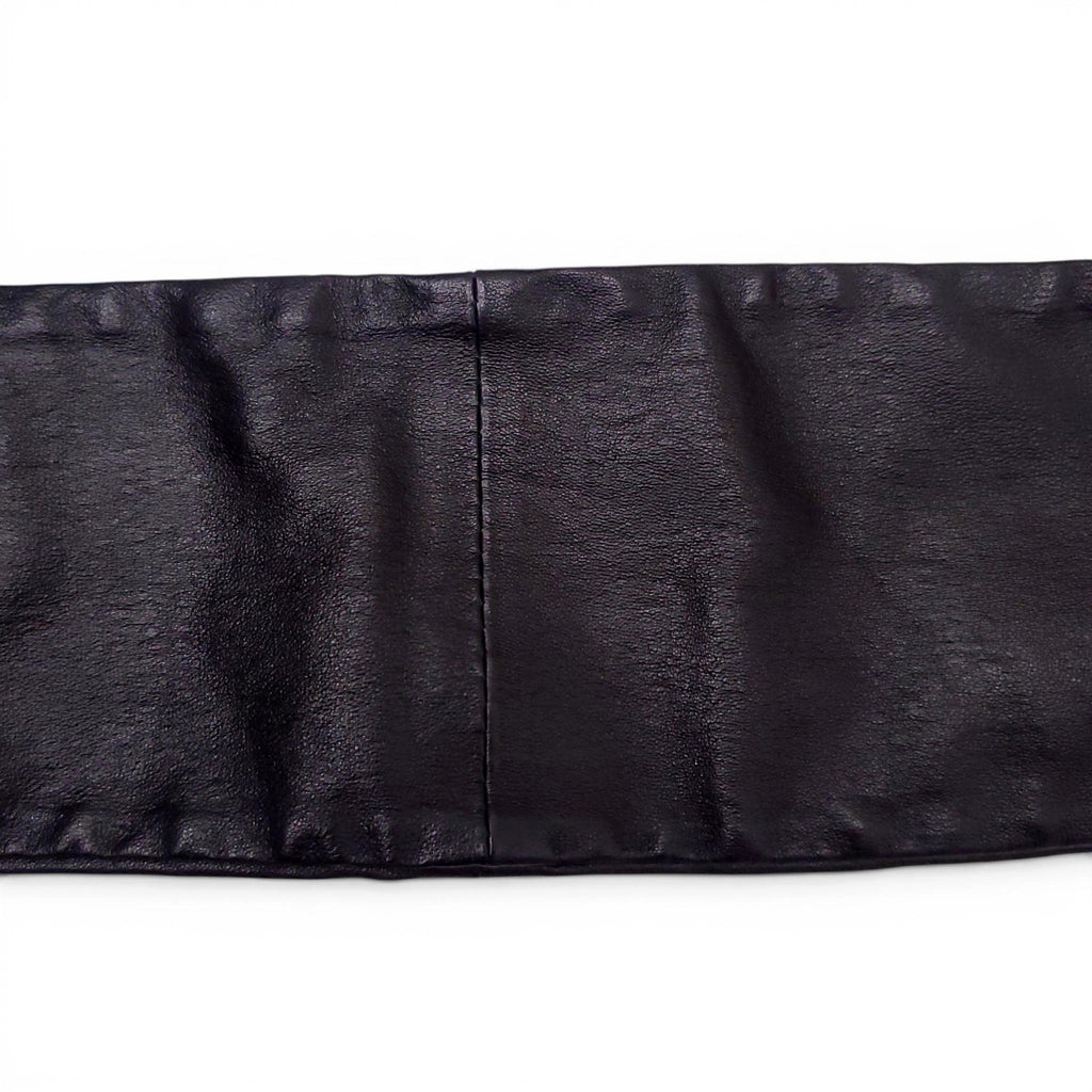 GUCCI LEATHER WAIST BELT WITH BAMBOO EMBLEM - SIZE 95