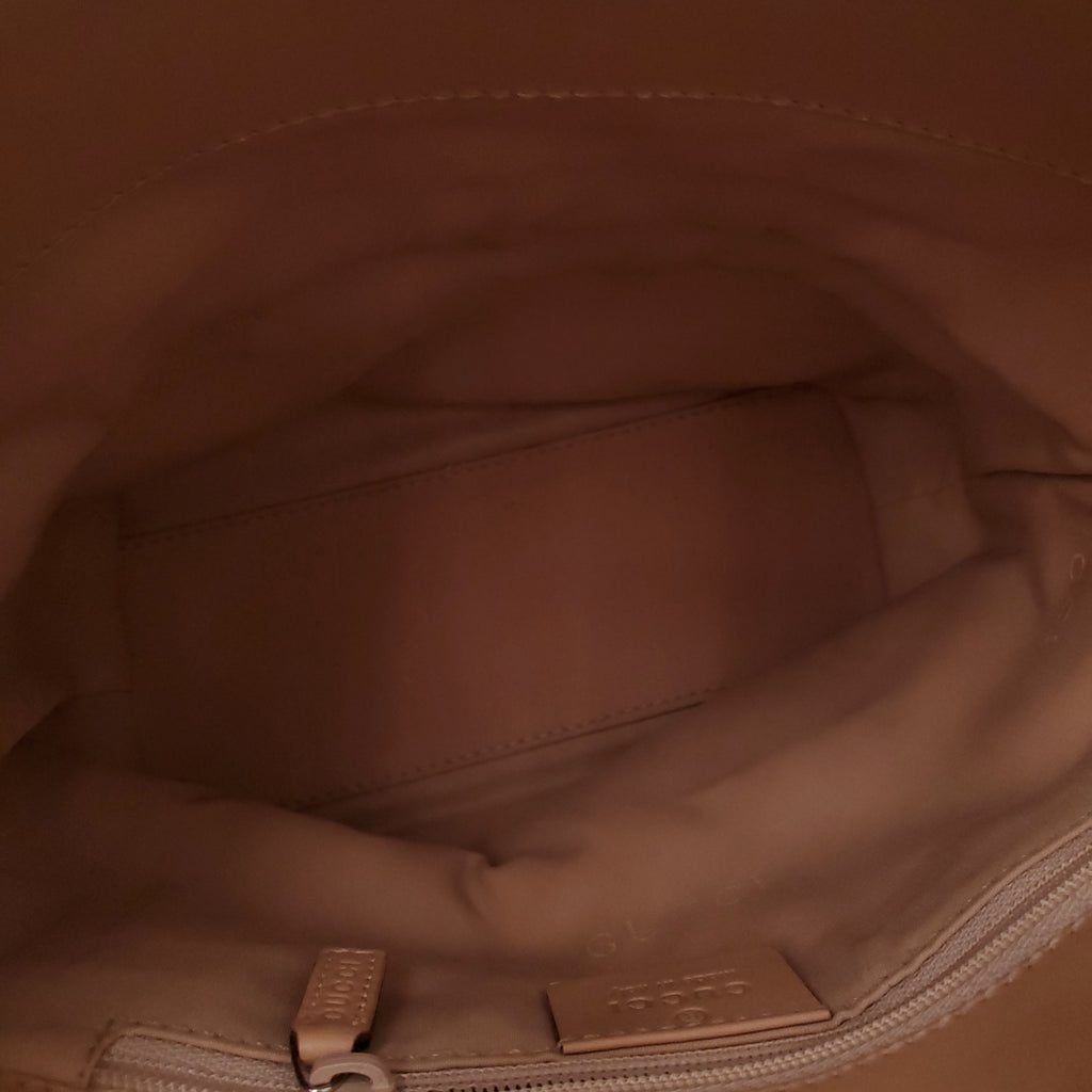 GUCCI LIME GREEN FABRIC LOGO BAG