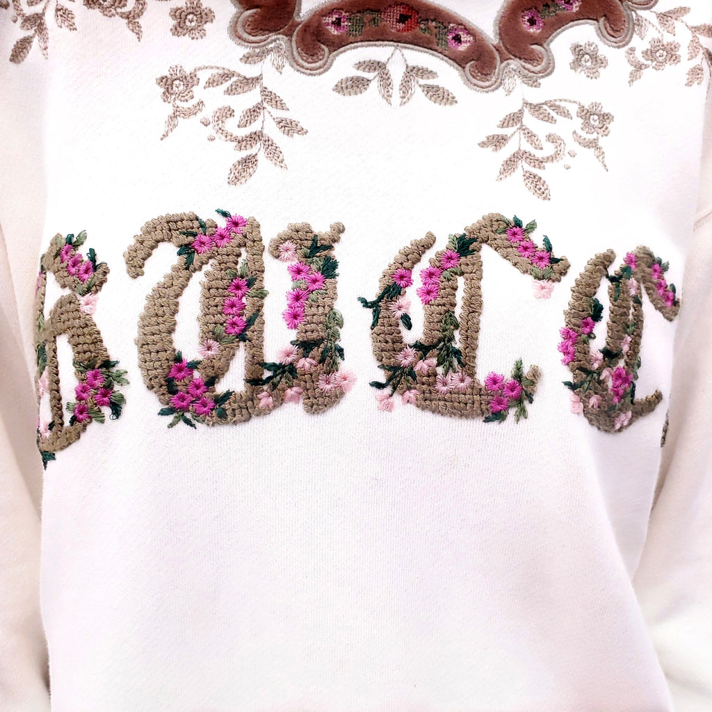 GUCCI LOGO EMBROIDERED SWEATSHIRT - SIZE M