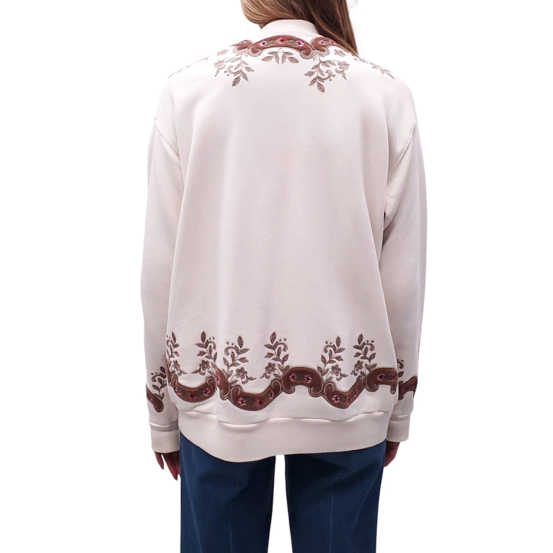 GUCCI LOGO EMBROIDERED SWEATSHIRT - SIZE M