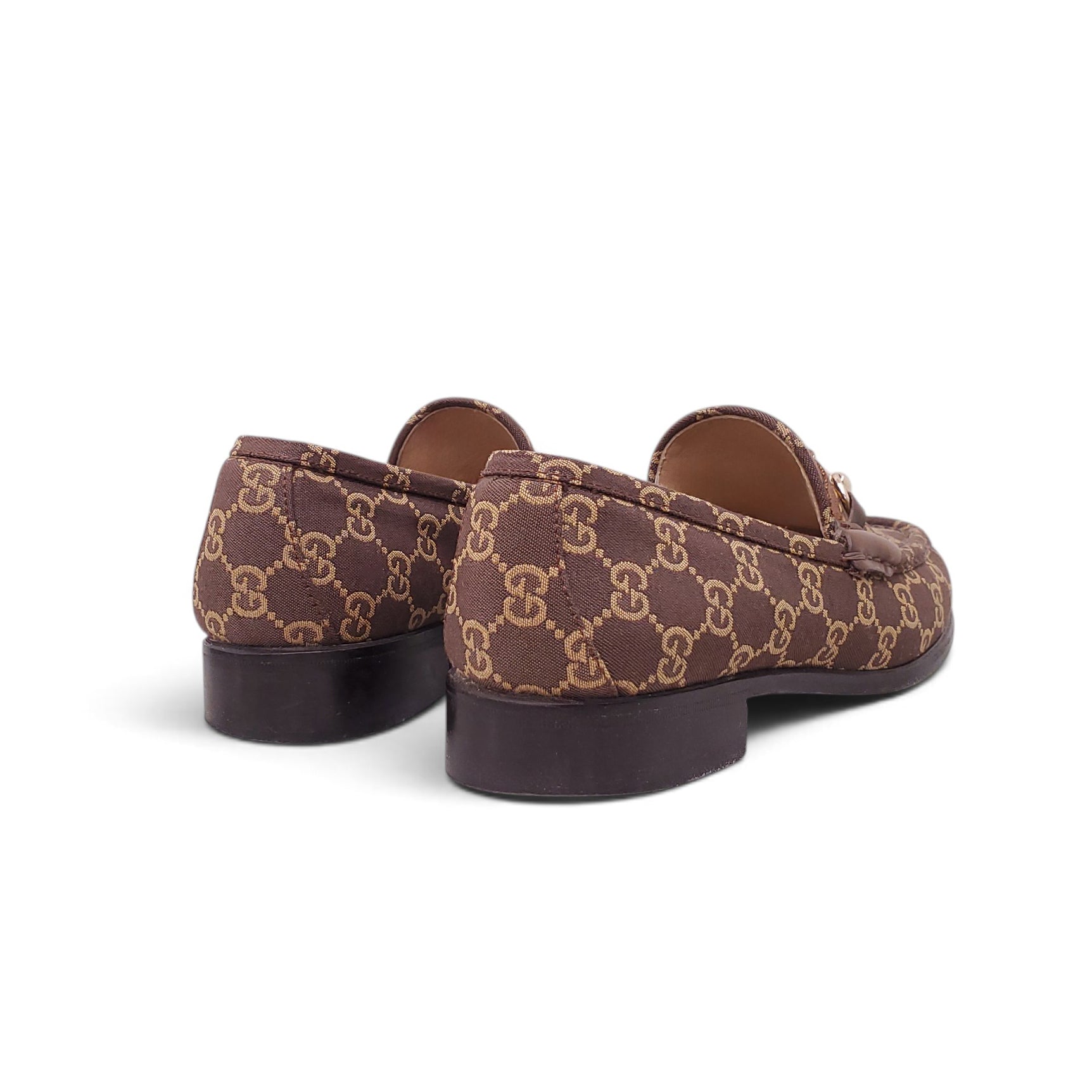 GUCCI LOGO LOAFERS - SIZE 7.5B