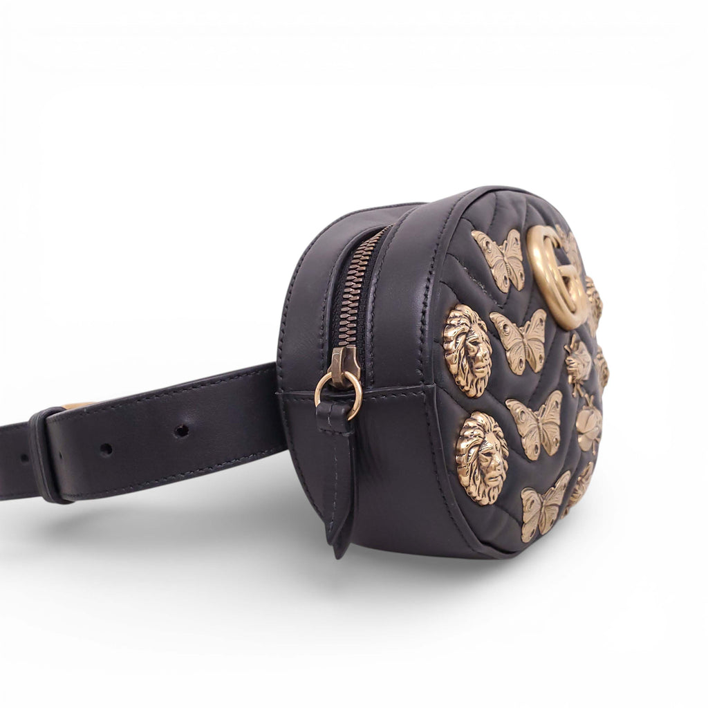 GUCCI MARMONT INSECT STUDS BELT BAG