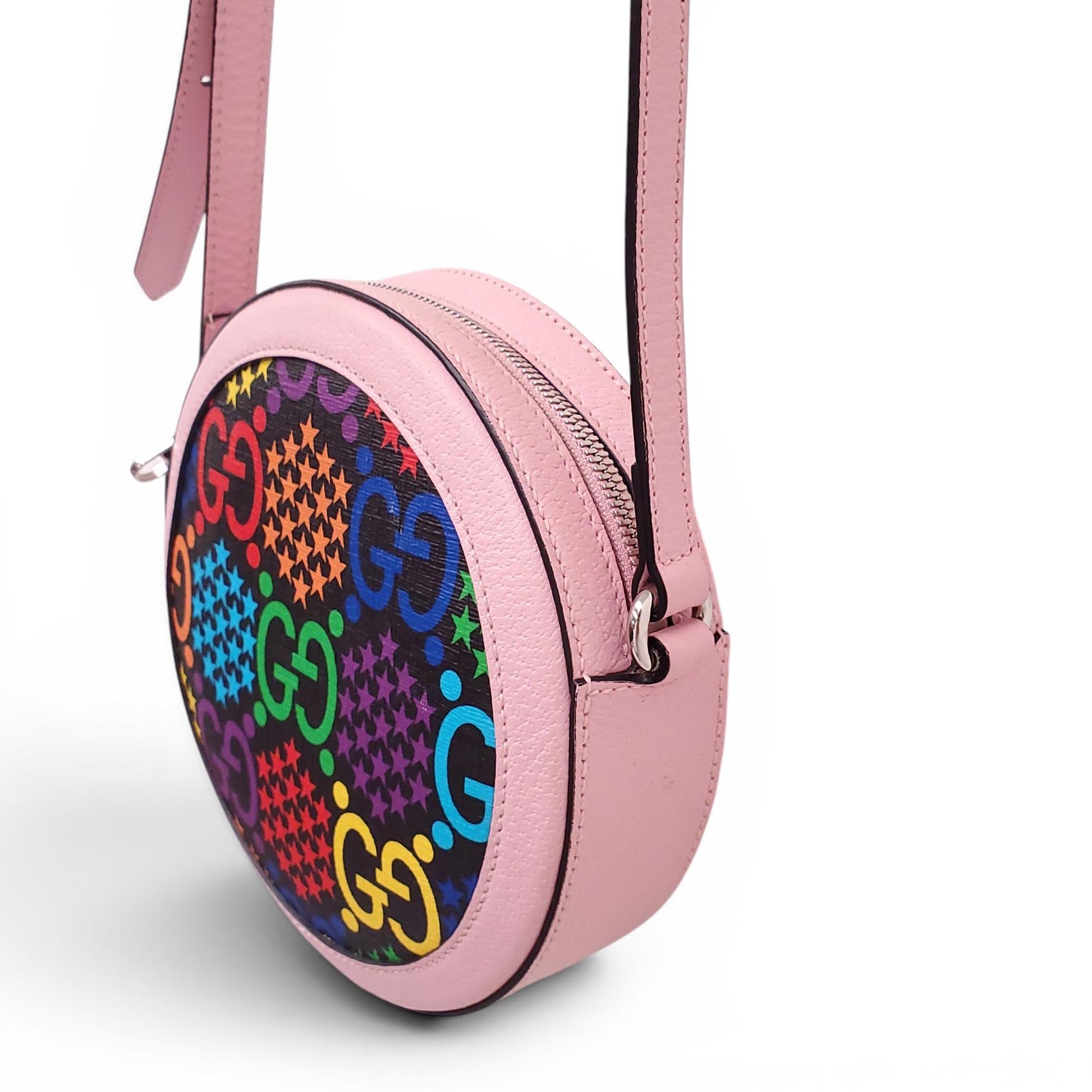 GUCCI MULTI-COLOURED ROUND LOGO BAG