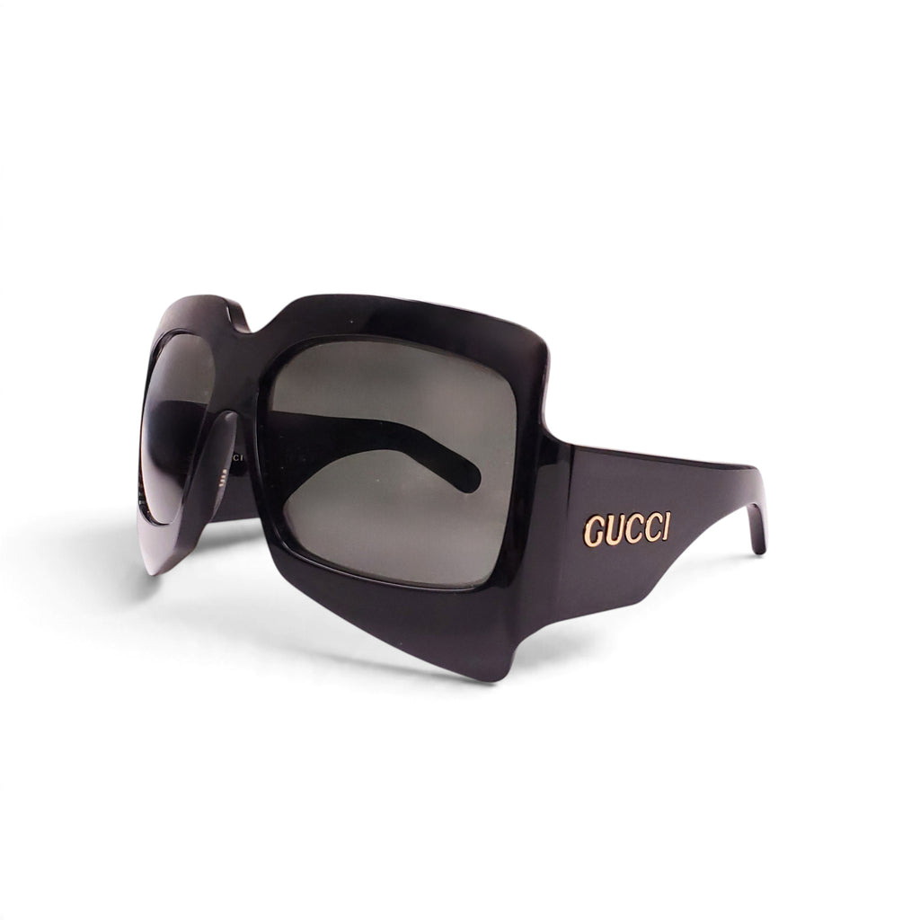 GUCCI BLACK SQUARE OVERSIZED SUNGLASSES