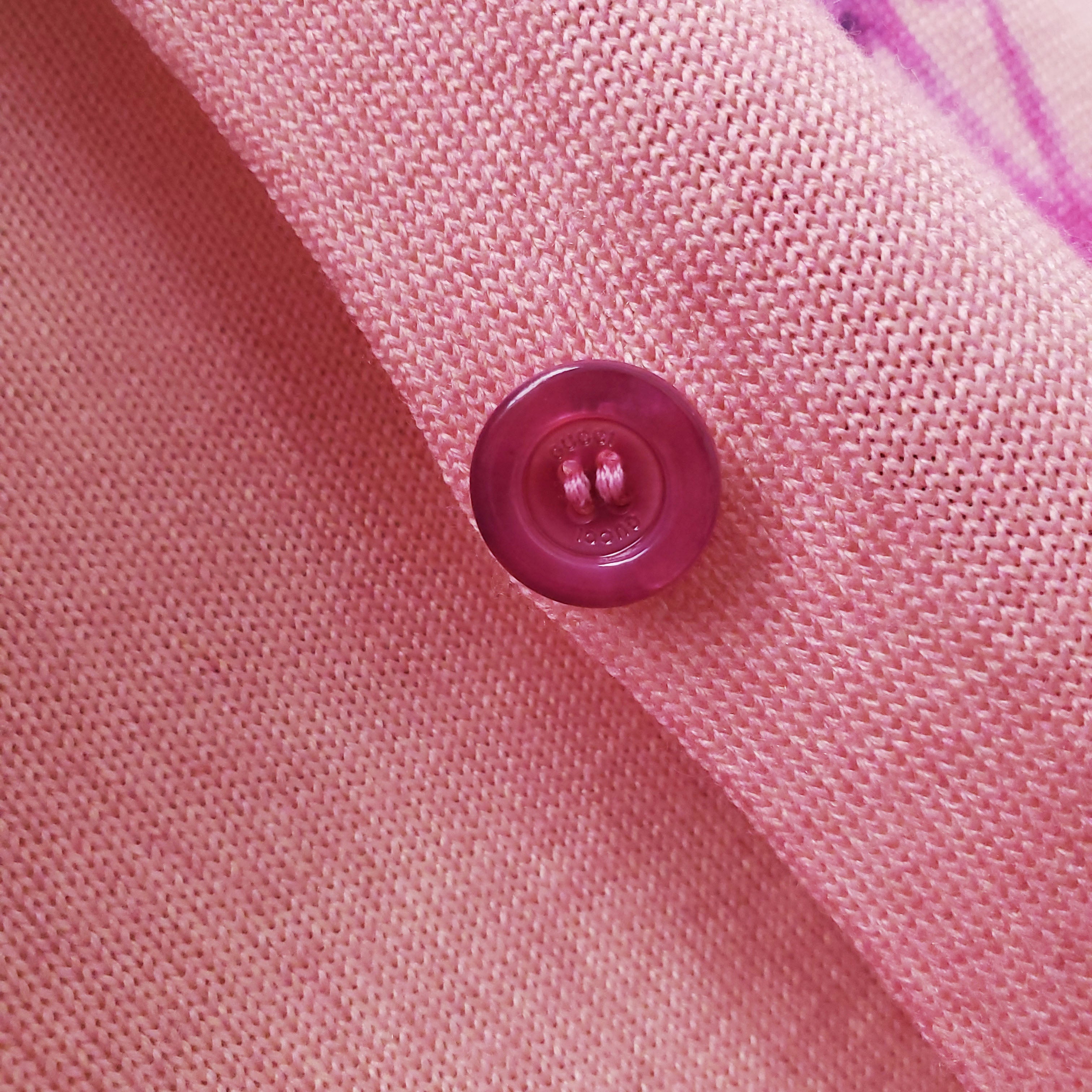 GUCCI PINK WOOL SILK FLORAL CARDIGAN SET - SIZE XS