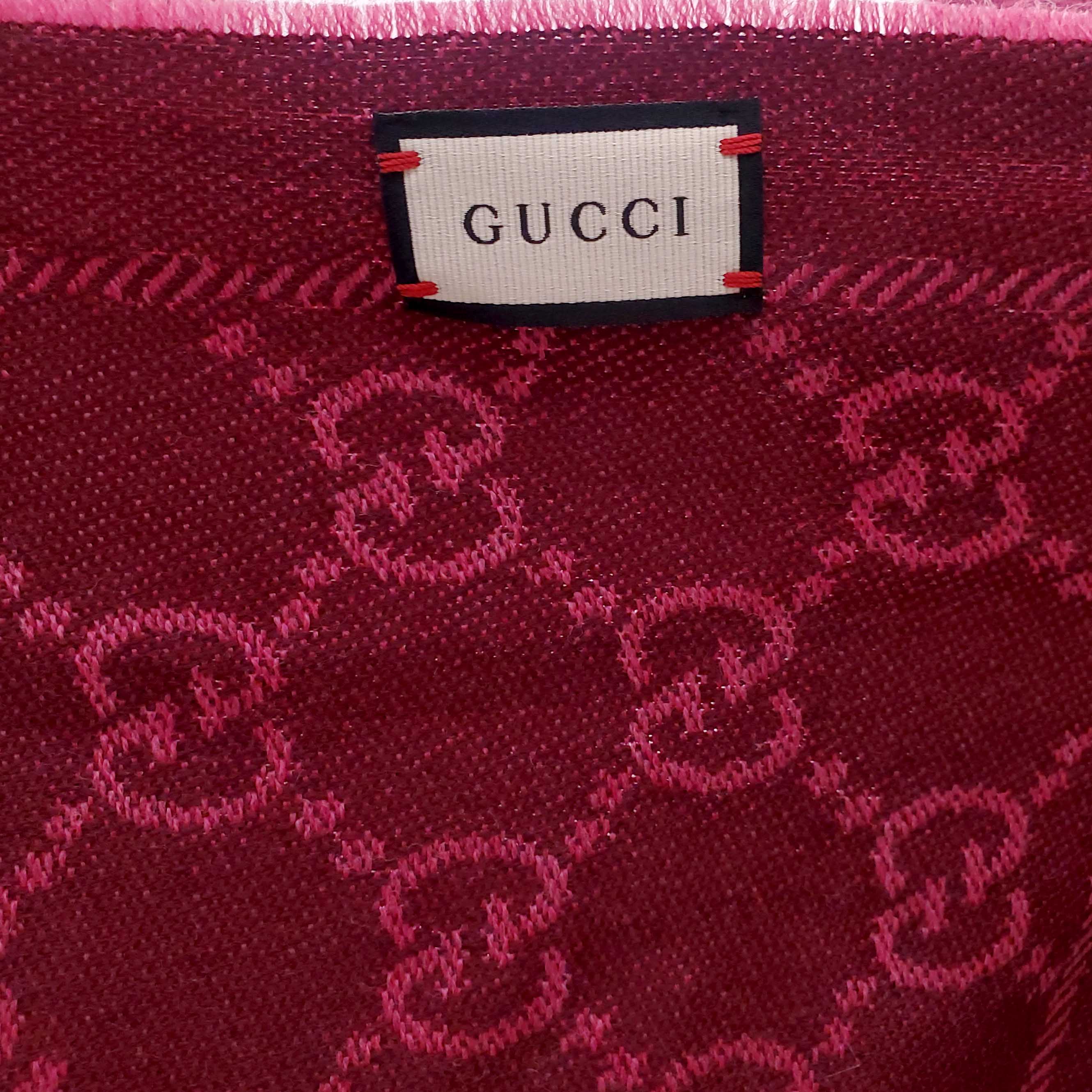 GUCCI PINK GG SCARF