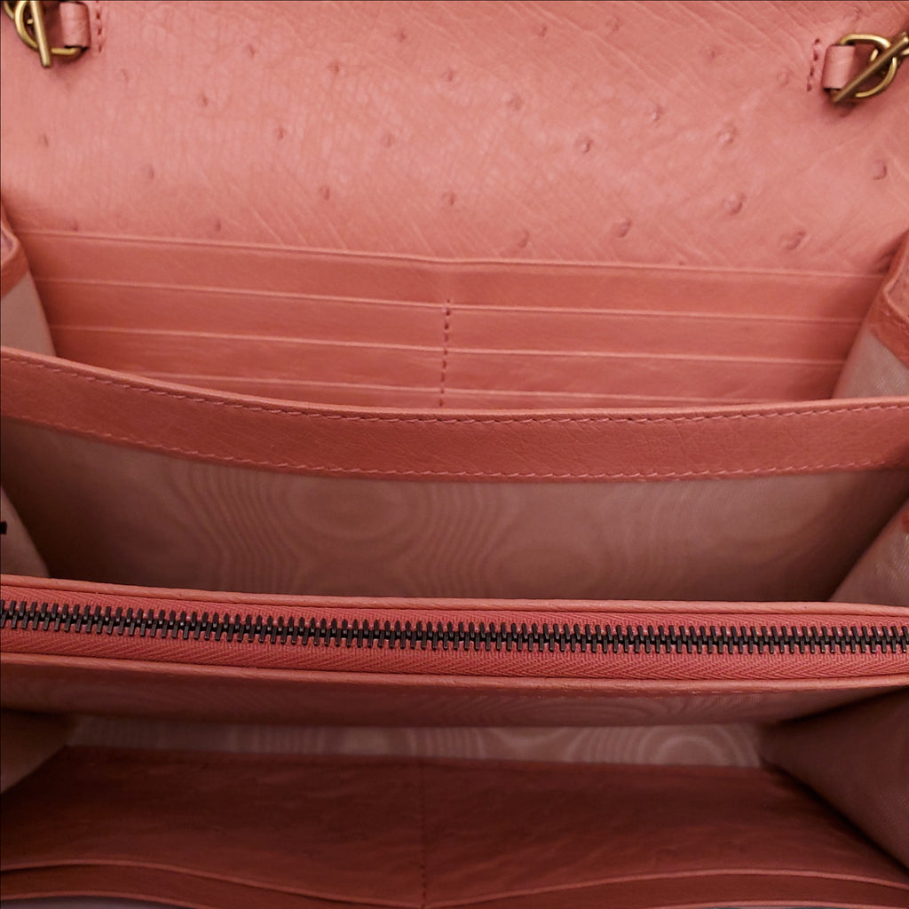 GUCCI PINK OSTRICH DIONYSUS BAG