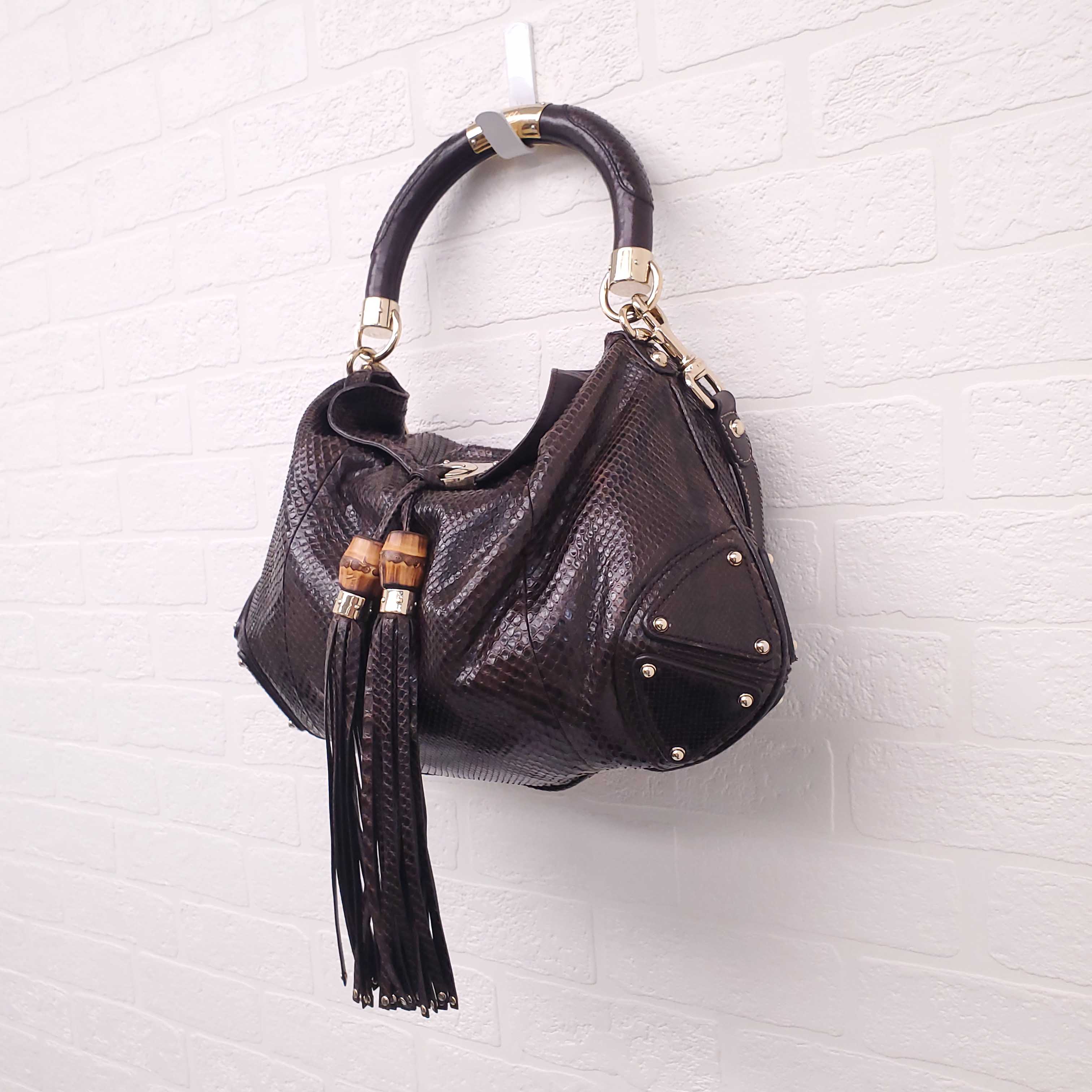 GUCCI PYTHON INDY BAG