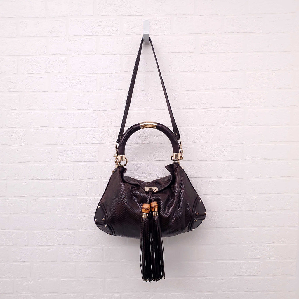GUCCI PYTHON INDY BAG