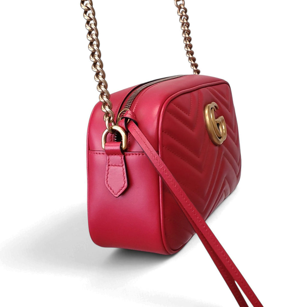GUCCI RED CAMERA BAG GG MARMONT