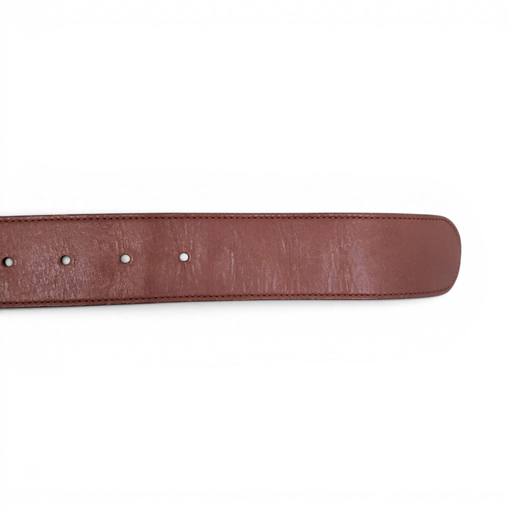 GUCCI RIBBON BELT WITH GOLD GG LOGO BUCKLE - SIZE 80