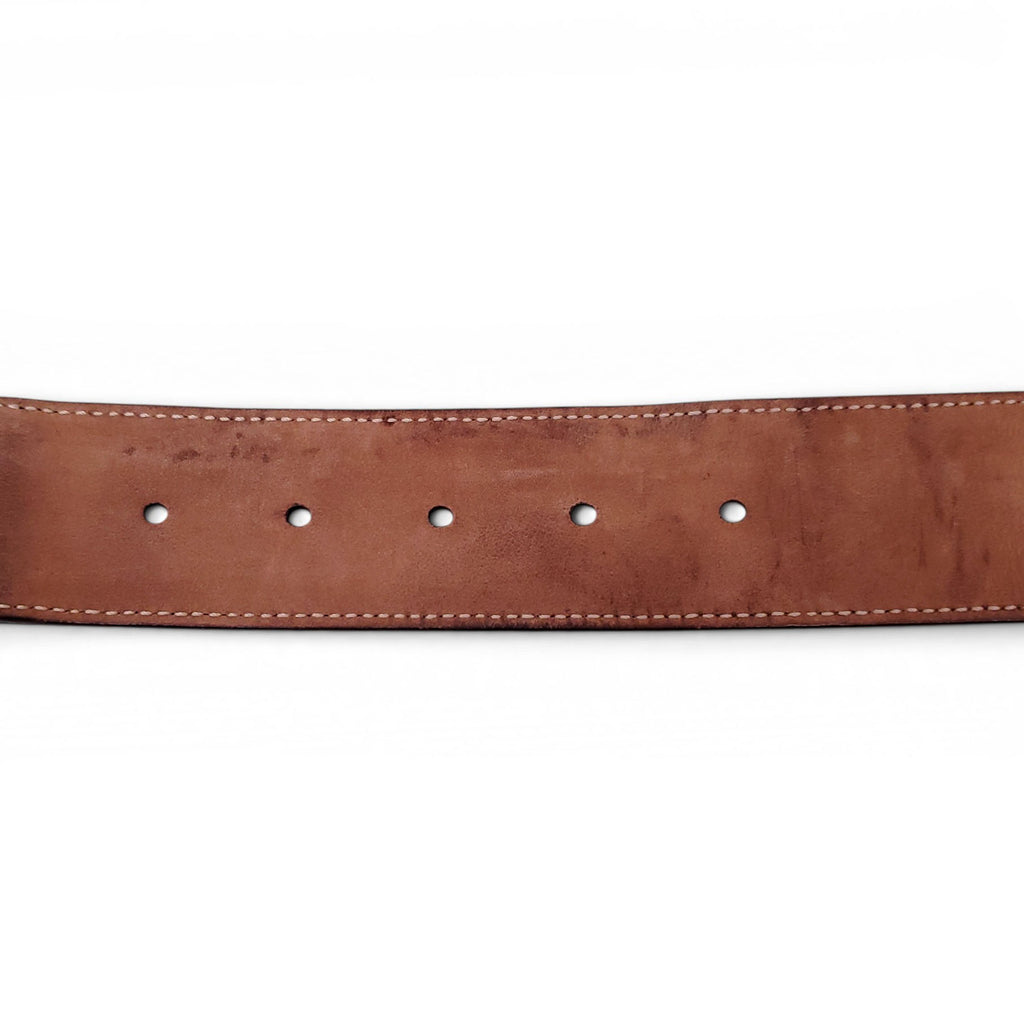 GUCCI RIBBON BELT WITH GOLD GG LOGO BUCKLE - SIZE 80