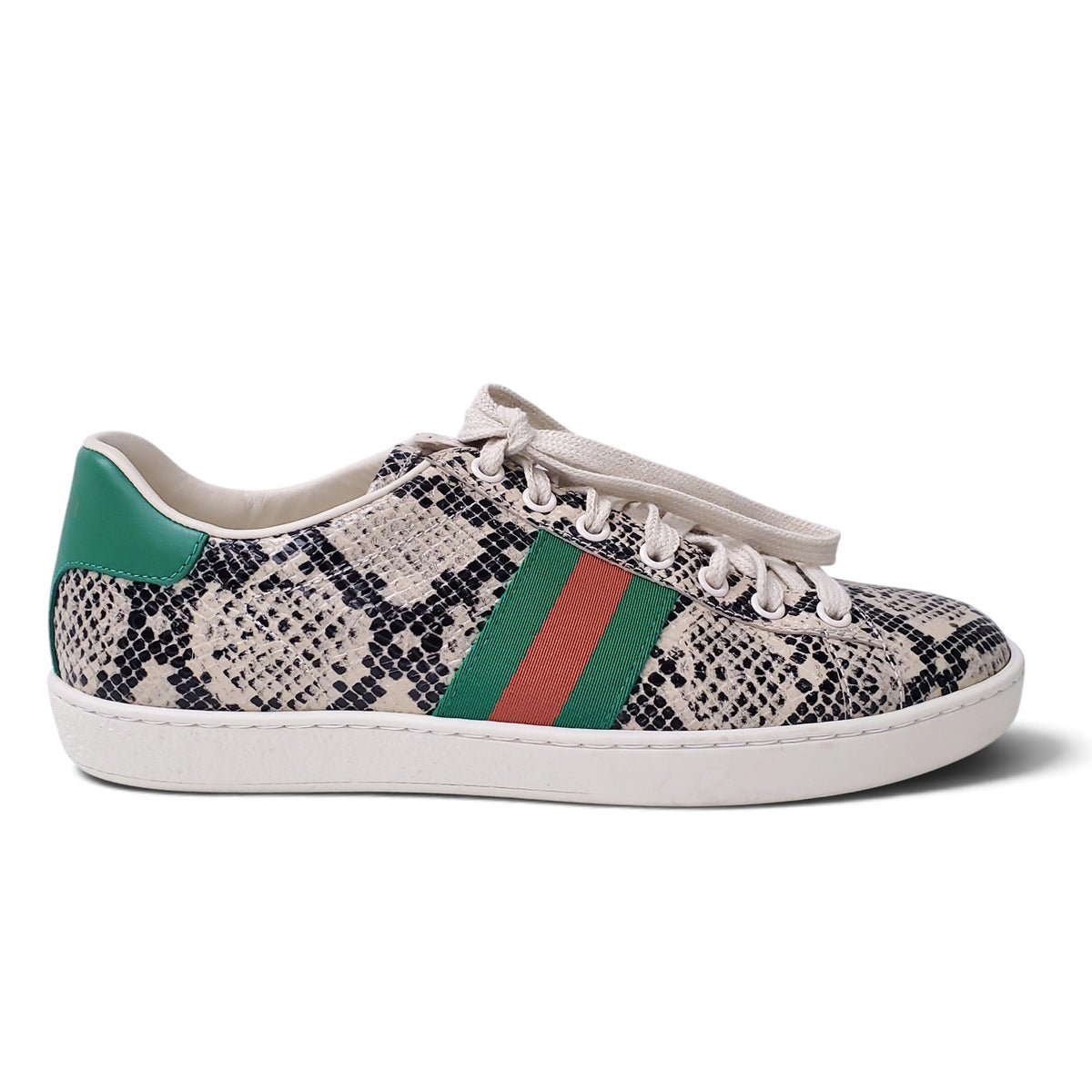 GUCCI SNAKESKIN ACE SNEAKERS - SIZE 38