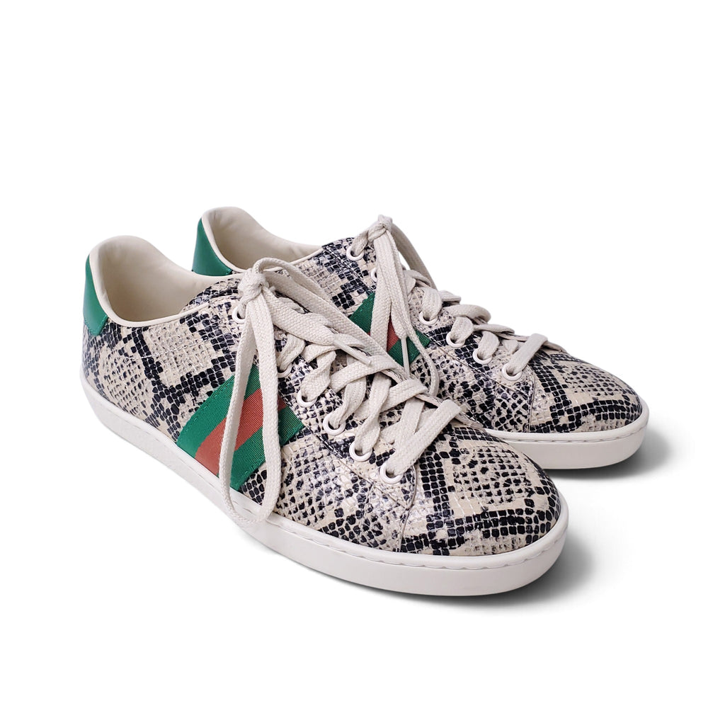 GUCCI SNAKESKIN ACE SNEAKERS - SIZE 38