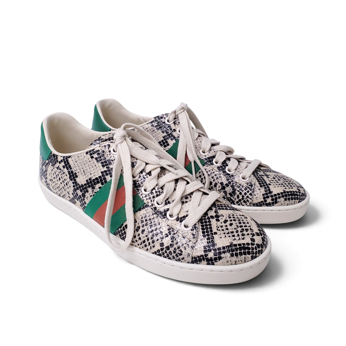 GUCCI SNAKESKIN ACE SNEAKERS - SIZE 38