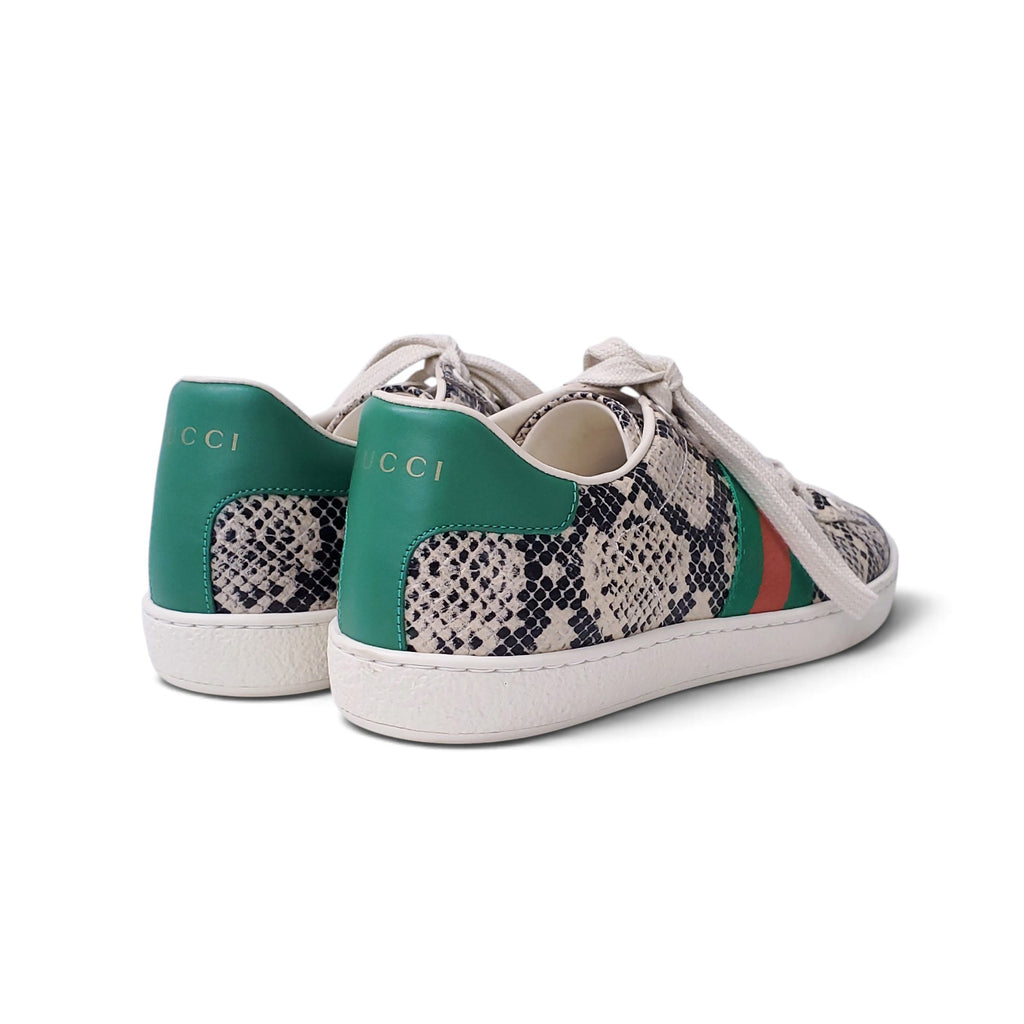 GUCCI SNAKESKIN ACE SNEAKERS - SIZE 38