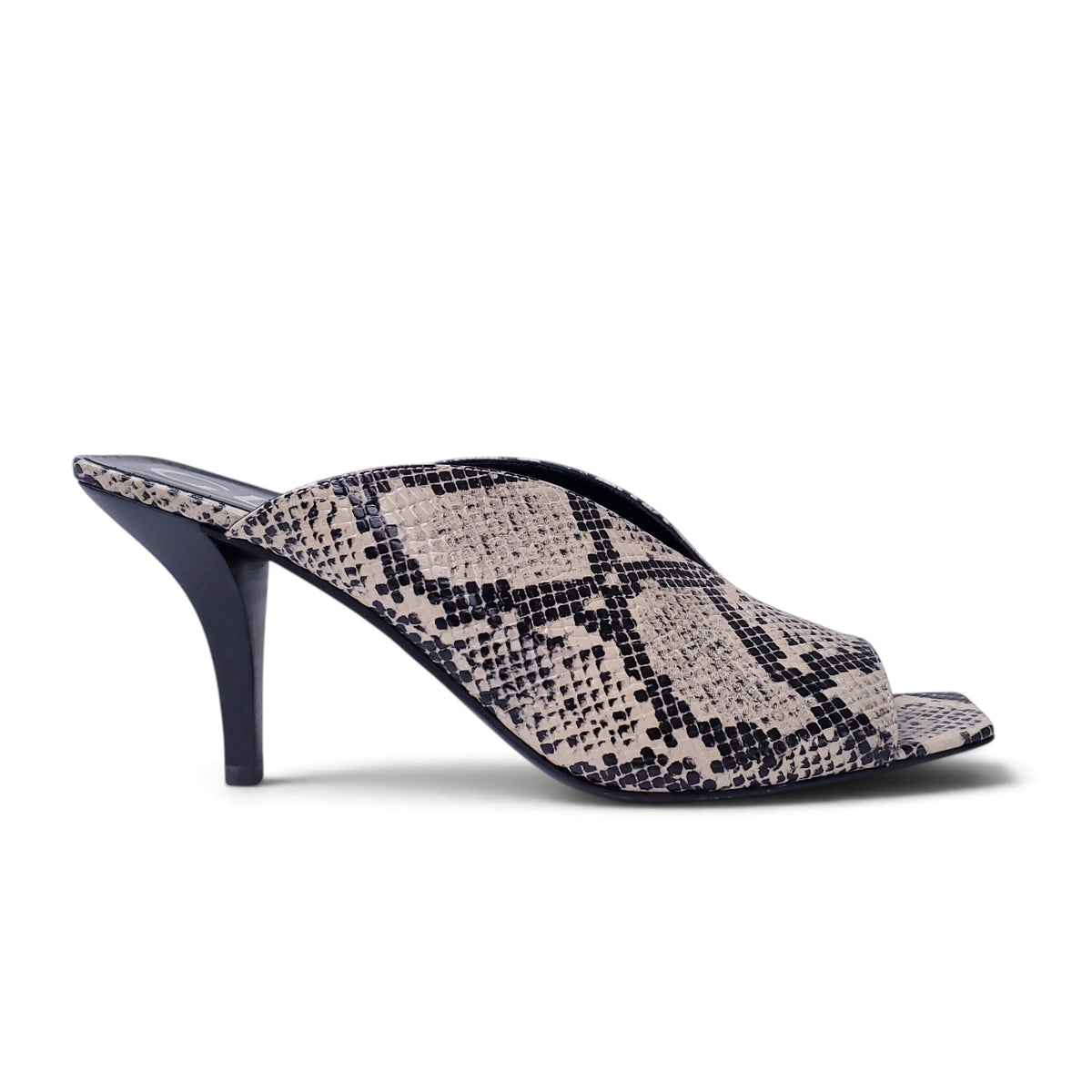 GUCCI SNAKESKIN HEELED MULES - SIZE 39