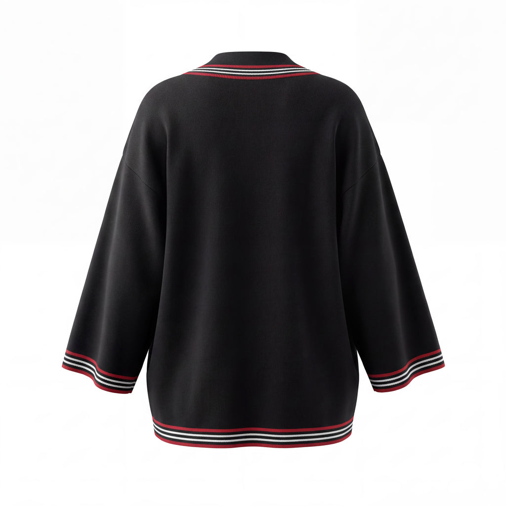 GUCCI SWEATER JACKET WITH GOLD CC BUTTON - SIZE 42