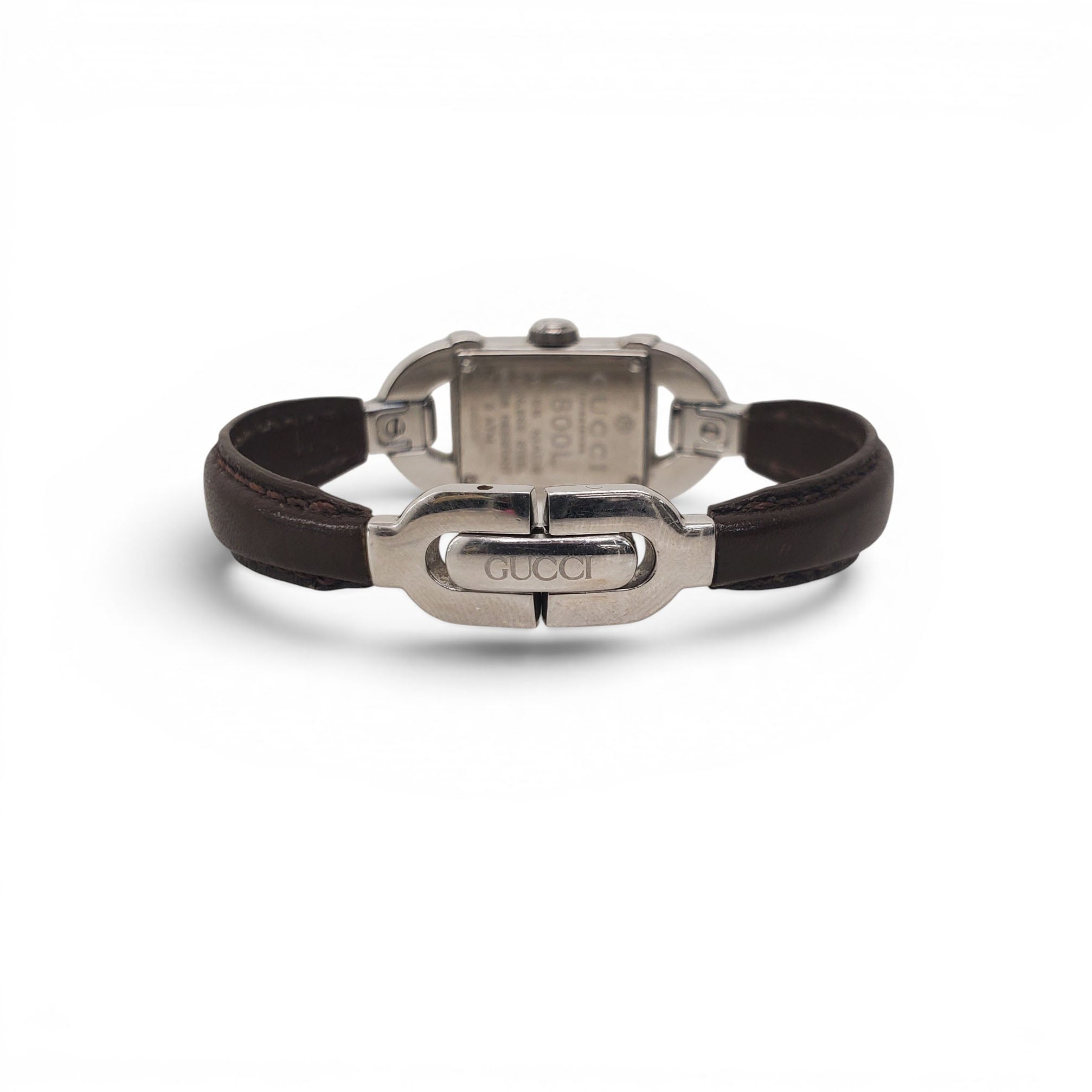 GUCCI VINTAGE BROWN LEATHER WATCH