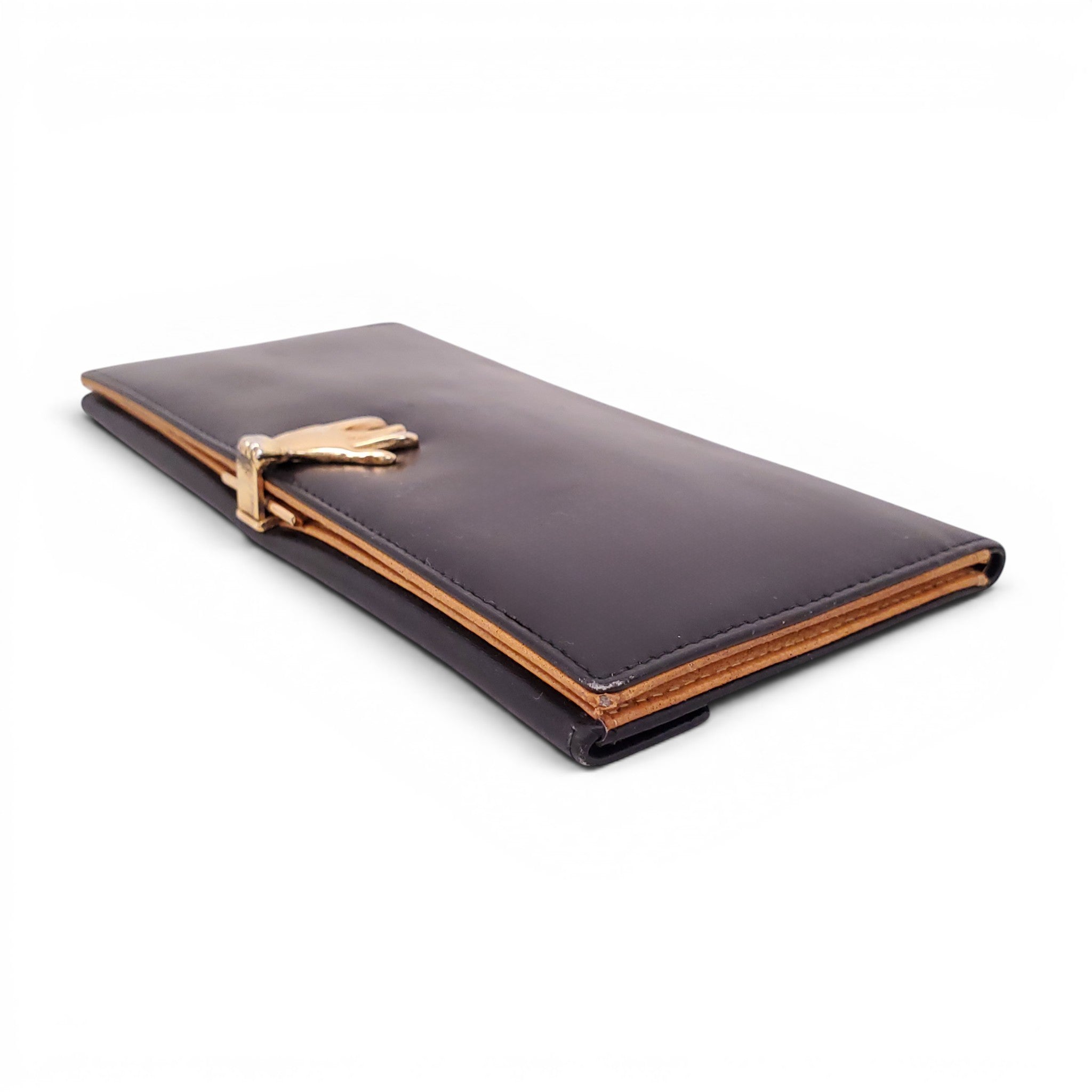 GUCCI VINTAGE LEATHER HAND CLASP WALLET