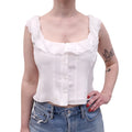 GUIZIO WHITE PALOMA LACE TOP - SIZE M