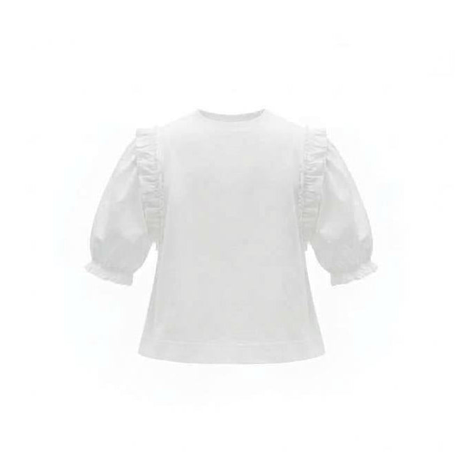 MONCLER X SIMONE ROCHA FLORAL BLOUSE WITH PEARL DETAILS - SIZE XS