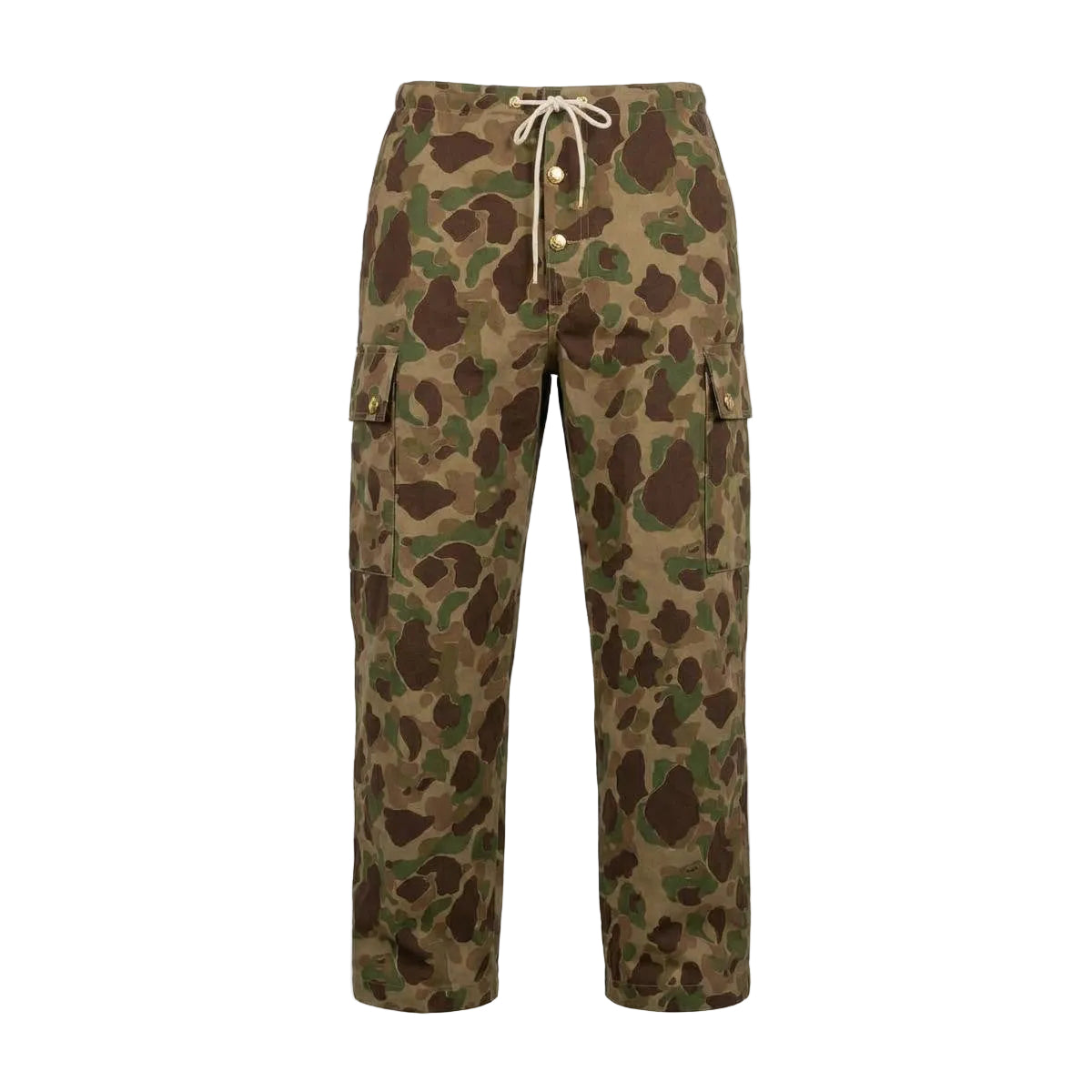 CELINE ARMY CARGO PANTS WITH GOLD BUTTONS - SIZE 38