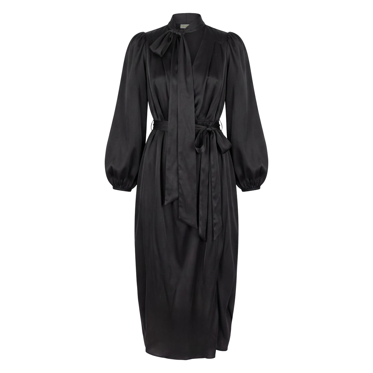 ZIMMERMANN BLACK SILK BILLOW DRESS - SIZE 0 (SIZE US 4)