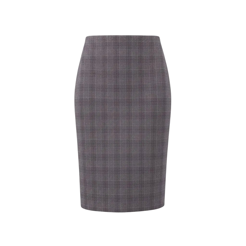ALEXANDER MCQUEEN GREY PLAID 3-PIECES SKIRT SUIT - SIZE 44