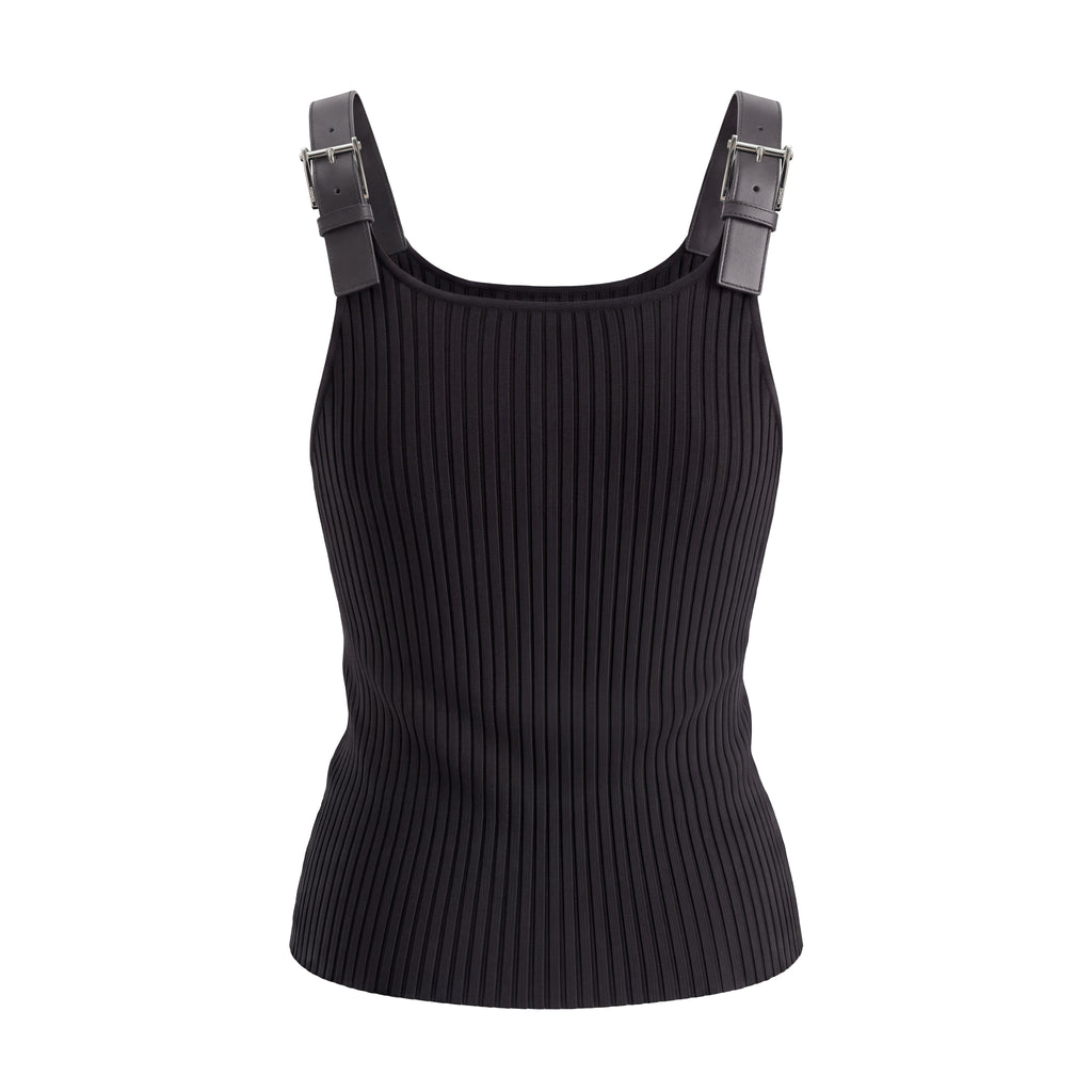 VERSACE BUCKLE KNIT UNISEX TANK TOP WITH LOGO - SIZE 52