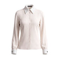 DOLCE & GABBANA CREAM BLOUSE WITH WAFFLE DETAILS - SIZE 36
