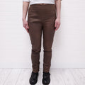 HAIDER ACKERMANN BROWN LEATHER PANTS - SIZE 38