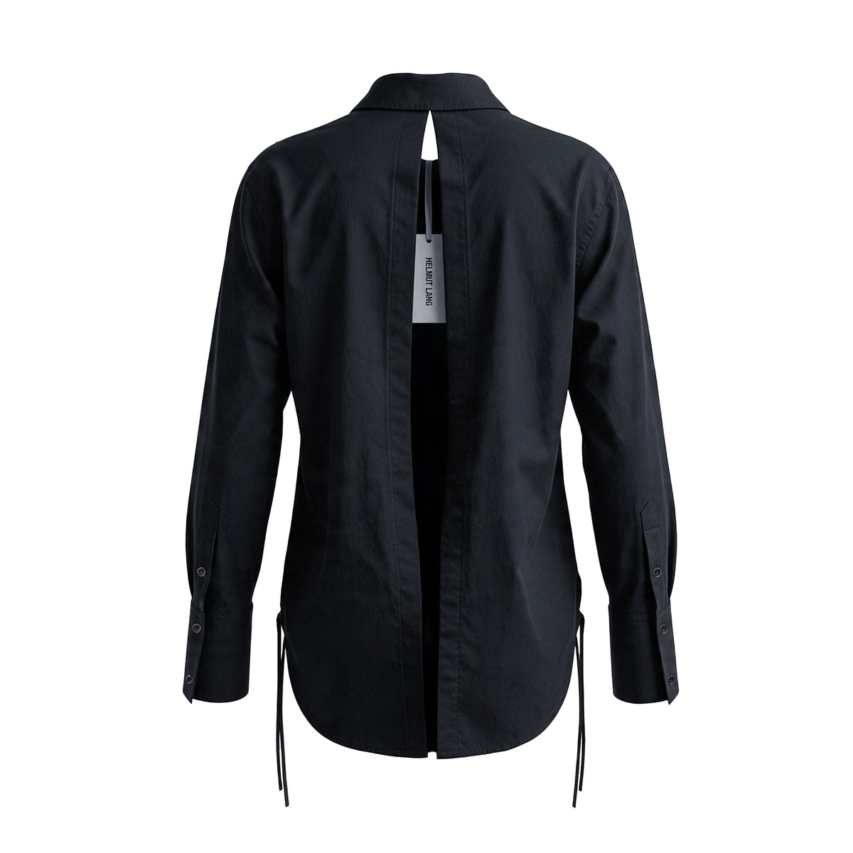 HELMUT LANG BLACK CUT OUT BLOUSE - SIZE S